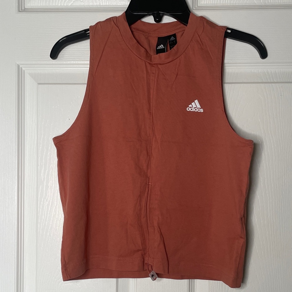 Adidas Magic Earth Sleeveless Loose Fit Cotton Cinch Tank Top